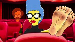 The Obscene Wrinkled Soles Of Marge Simpson's Feet. Tarantino Parody