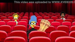 The Obscene Wrinkled Soles Of Marge Simpson's Feet. Tarantino Parody