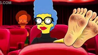 The Obscene Wrinkled Soles Of Marge Simpson's Feet. Tarantino Parody