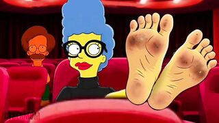 The Obscene Wrinkled Soles Of Marge Simpson's Feet. Tarantino Parody