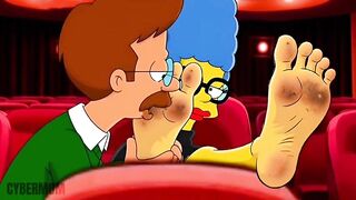 The Obscene Wrinkled Soles Of Marge Simpson's Feet. Tarantino Parody