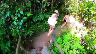 Am I gonna screw this chick doggy-style in the woods???? Real uncut amateur clip.