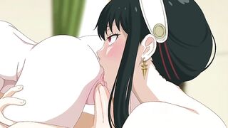 Hawt Family Three-some Sex: Fiona x Loid x Yor (Toon Sex)
