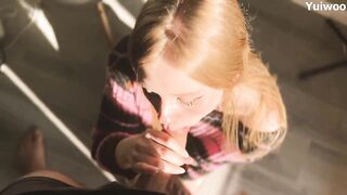 Caring StepDaughter gives her StepFather a rod massage and gets a Creampie in her constricted snatch