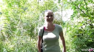 German Ginger Gal with Green Eyes Talk to Risky Public POV Screw by Stranger