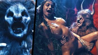 Hardcore Monster Screwing Parody - Futanari Minotaur Medieval Dream with Ava Amira Swallowing Cum