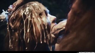 Hardcore Monster Screwing Parody - Futanari Minotaur Medieval Dream with Ava Amira Swallowing Cum