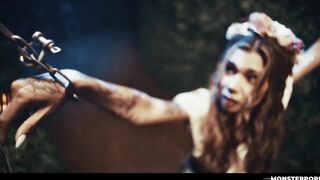 Hardcore Monster Screwing Parody - Futanari Minotaur Medieval Dream with Ava Amira Swallowing Cum