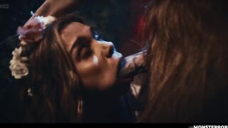 Hardcore Monster Screwing Parody - Futanari Minotaur Medieval Dream with Ava Amira Swallowing Cum