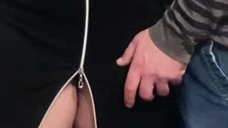 Ribald Hobby in Crowded Subway - Snatch Fingering