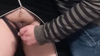 Ribald Hobby in Crowded Subway - Snatch Fingering