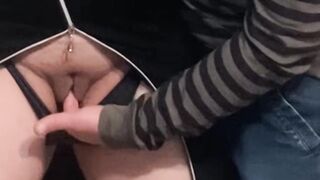 Ribald Hobby in Crowded Subway - Snatch Fingering