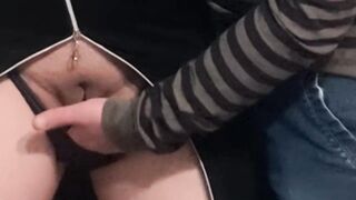 Ribald Hobby in Crowded Subway - Snatch Fingering