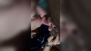 1st that babe squirts, then that babe delights me with a good oral-sex and lastly a charming cum