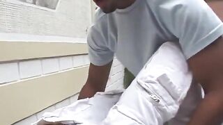 Smokin' doxy gets cunt drilled then this babe has 3some with bi men