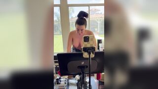 Topless workout