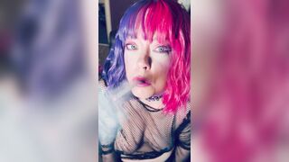 A Marvelous In Pink Princess, Tina Snua, Chain Smokes two Cigarettes With Match Light Ups - Smokin' Smoker