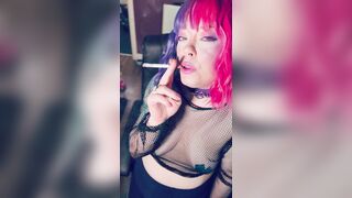 A Marvelous In Pink Princess, Tina Snua, Chain Smokes two Cigarettes With Match Light Ups - Smokin' Smoker