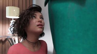 Tiny Tgirl Sucking Boss Schlong For Her Job
