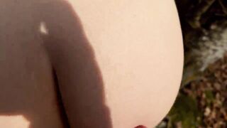 Outdoor Forest Joy - Soaked Tugjob, Unfathomable Oral job and risky Doggy Screw