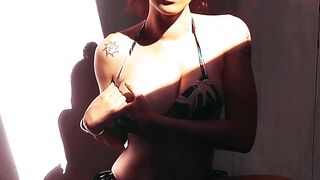 amatrice francaise baise intensive par tous les trous en maillot, anal, bawdy talk et JOI