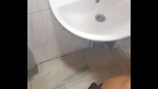 LEWD PAIR HAS RISKY SEX IN A PUBLIC WATER CLOSET