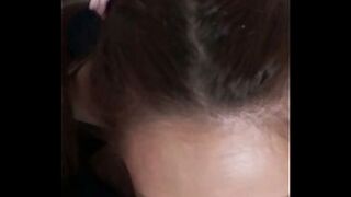 See Candie Cross devour my booty & balls in ebony underware POV—no panties, daybed style.