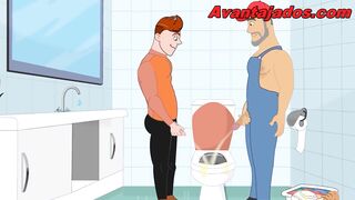 Homosexual Porn Toon: Well-Endowed Plumber
