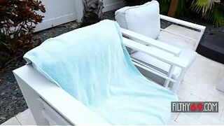 Lustful honey getting booty drilled for 1st time