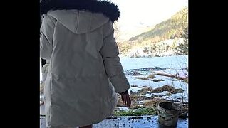 I'm sucking a stud in an old phone booth, my boyfriend is filming and participating, we're taking turns screwing my cunt