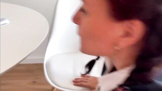 9 month preggo gets screwed and gets lots of cum in vagina