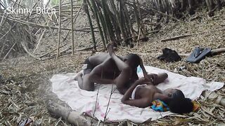 EBONY AFRO BANGED ME SEXY IN THE FOREST(See full movie on SHEER or MEMBERSHIP)