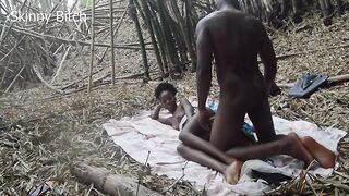 EBONY AFRO BANGED ME SEXY IN THE FOREST(See full movie on SHEER or MEMBERSHIP)