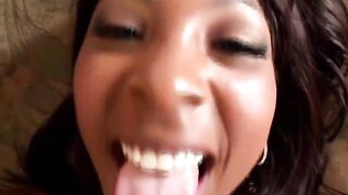 Large ass ebony doxy likes getting pounded and sucking cock