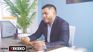 Breasty Venezuelan honey goes to a job interview and ends up getting drilled
