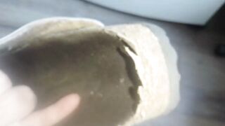 Worn-out Birkenstock shoes