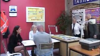 Office Secretary From Germany Gotta Please 2 Schlongs Jointly