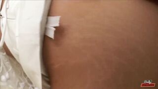 Sexy Brunette hair Gets Screwed by 2 Jocks