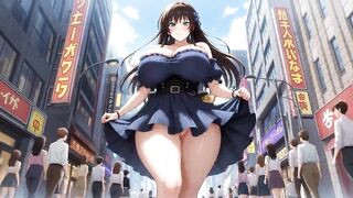 All kinds of lustful exposure walking on the streets