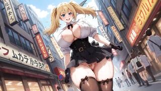 All kinds of lustful exposure walking on the streets