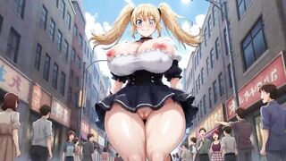 All kinds of lustful exposure walking on the streets