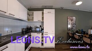 Shortest pink petticoat and over knee socks is what this sexy brunette hair playgirl likes to wear braless