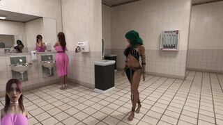 Tranny Screwing Cutie Cunt In Latrine