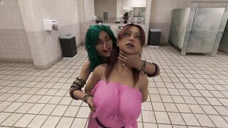 Tranny Screwing Cutie Cunt In Latrine