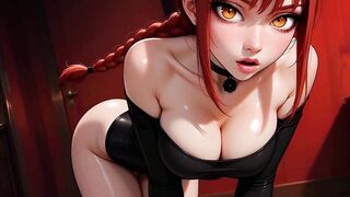 6on1 Triple Penetration Hard Anal Team fuck Makima from Chainsaw Chap Hentai - AI Generation Anal