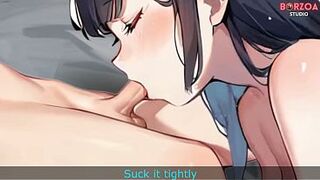 My stepsister caught me masturbating that babe helped me cum (Manga/CG/Animated)