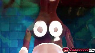 Experience Massive Melons Gal Jenn Animation - Missionary & Doggy style Sex In Pool With Groans, Lifting Fastened Sex Concluding with a Cum Inside Constricted Cunt A Lot Of Jizz