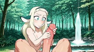 Bakara jerks a jock takes biggest load to her nose