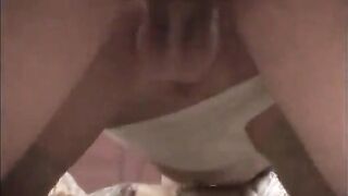 Brunette hair with tiny titties enjoying a hard wang up her vagina