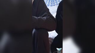 A thousand lashes on a firm butt: close-up of vagina and booty right in front of your face
